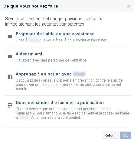 Facebook veut prévenir les suicides