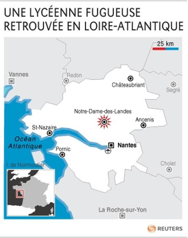 une lycéenne fugueuse retrouvée en loire-atlantique