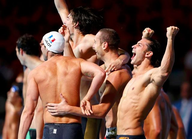 la france championne du monde du 4x100m quatre nages