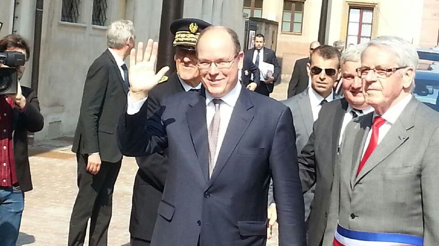 L'arrivée à Colmar ce mardi matin d'Albert II de Monaco
