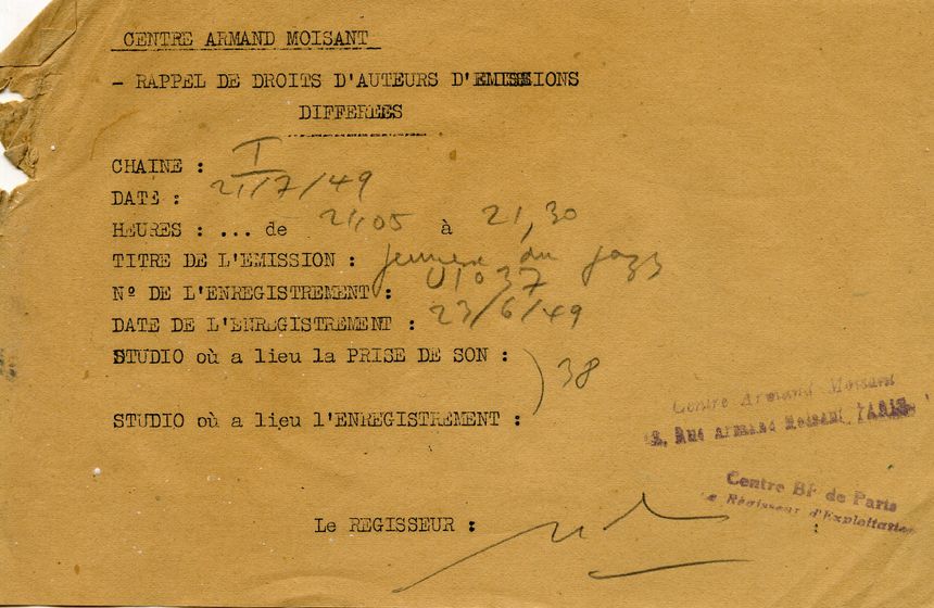 Jeunesse du Jazz, 21 juillet 1949