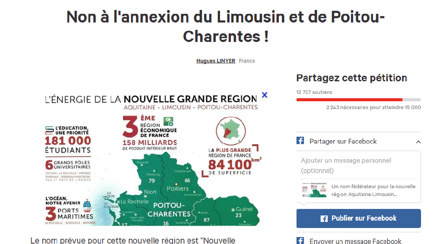 la pétition a recueilli plus de 10 000 signatures sur le site www.change.org
