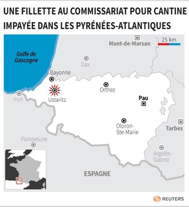 une fillette au commissariat pour cantine impayée dans les pyrénées-atlantiques