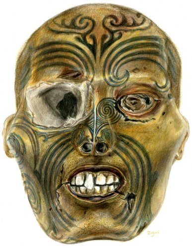 Dessin tête maori