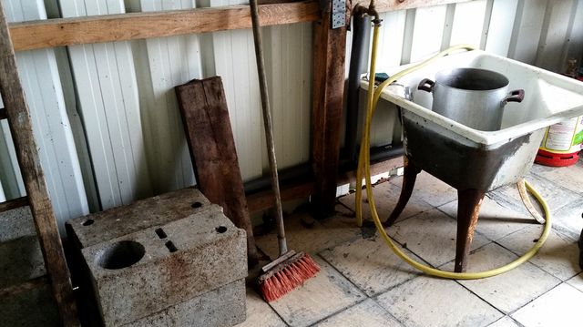 La zone d'abattage dans l'exploitation de Stéphane