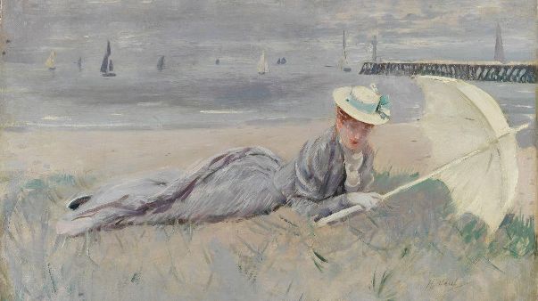 Paul-César Helleu, Mme Helleu sur la plage à Deauville © Bayonne, musée Bonnat-Helleu cliché A. Vaquero