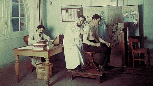 soins et diagnostic de la tuberculose en 1903