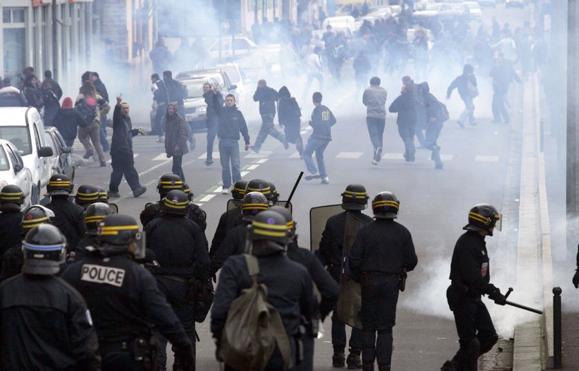 Manifestation à Rennes contre le CPE, avril 2006