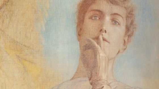 Fernand Khnopff, Le Silence (1890), détail - Bruxelles, Musée royal des Beaux-Arts