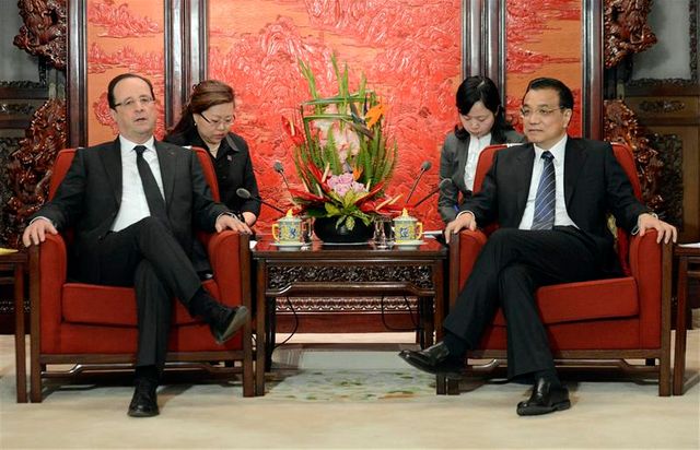 françois hollande rencontre le premier ministre chinois