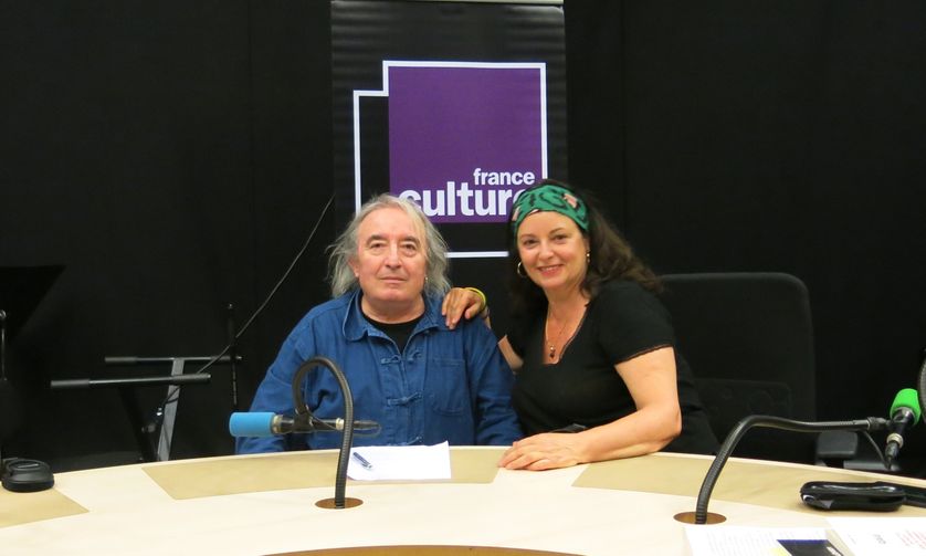 France Culture, studio 108... le poète Serge Pey & la productrice Aline Pailler