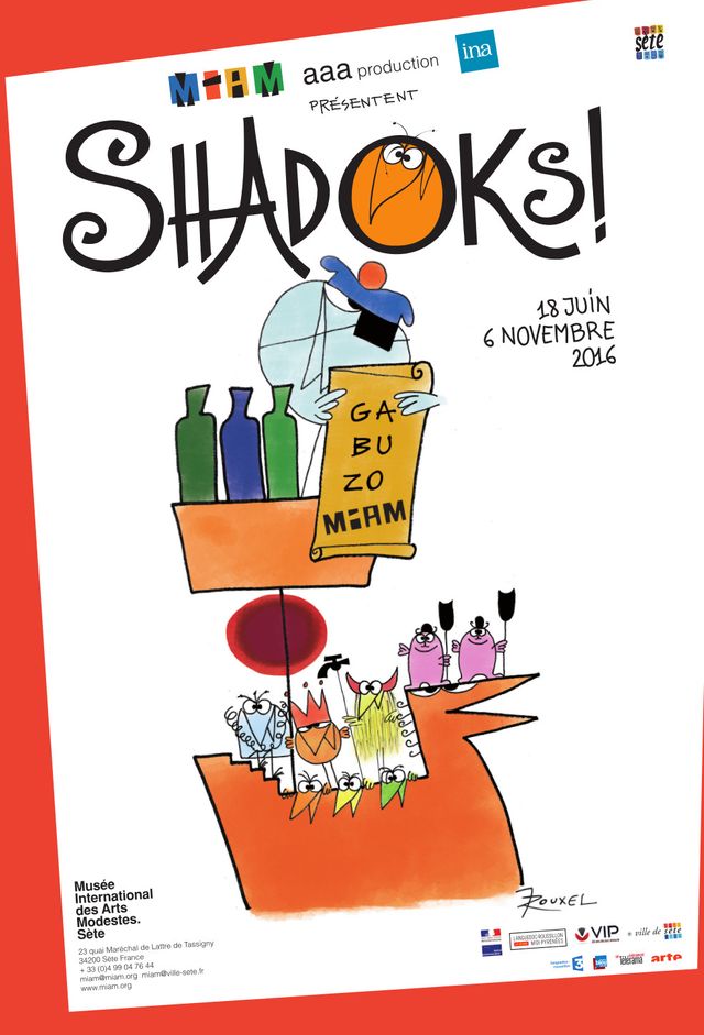Affiche de l'Expo Shadoks à Sète