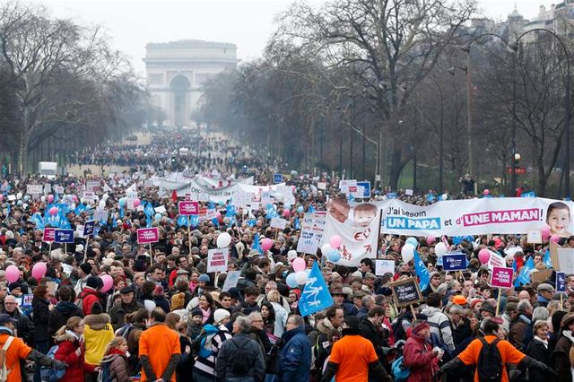 manifestation des opposants au mariage homosexuel