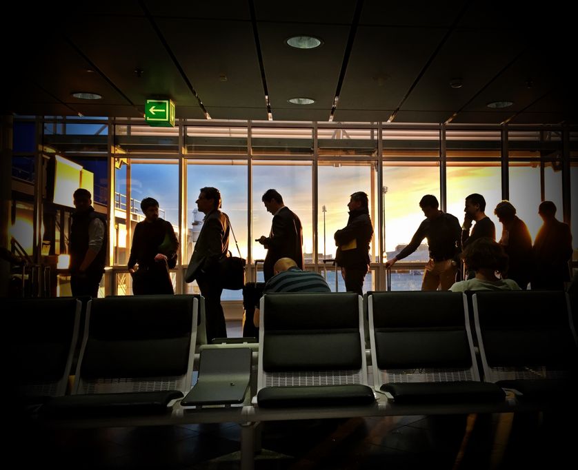 File d'attente à l'aéroport