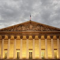 L'Assemblée nationale, palais Bourbon à Paris