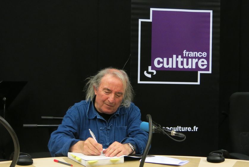 France Culture, studio 108... le poète Serge Pey dédicace...