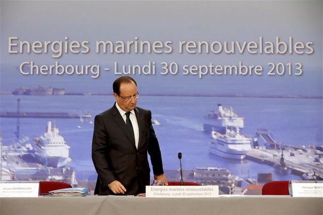 coup d'envoi de l'hydrolien à cherbourg