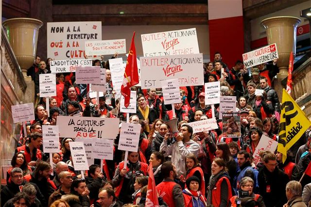 mobilisation des salariés de virgin