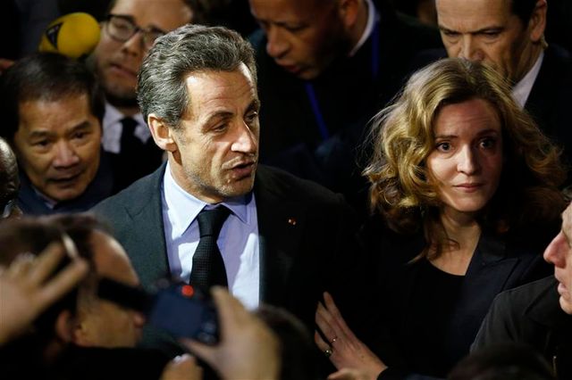 nicolas sarkozy assiste à un meeting de nathalie kosciusko-morizet à paris