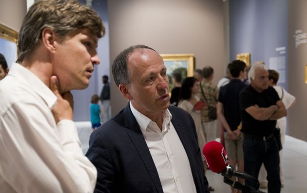 Michel Hilaire au micro de François-Xavier Szymczak au musée Fabre de Montpellier © Photo : Guillaume Decalf / France Musique