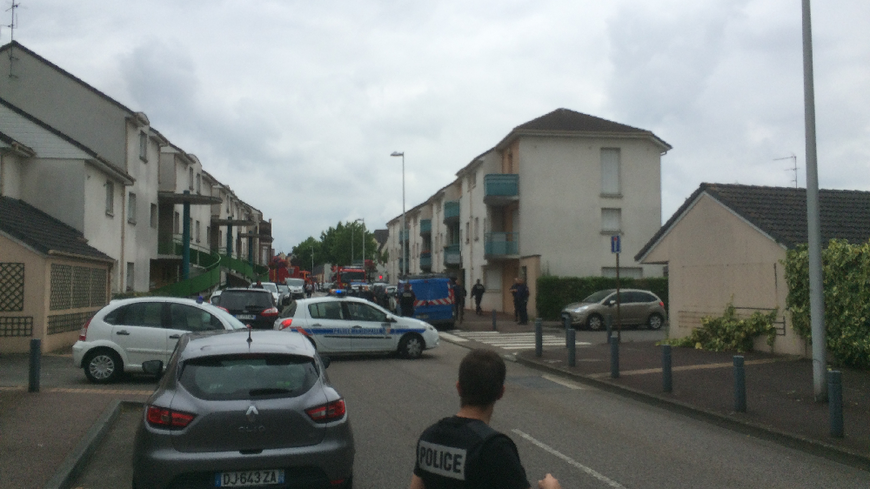 Quartier bouclé autour de l'église de St-Etienne-du-Rouvray