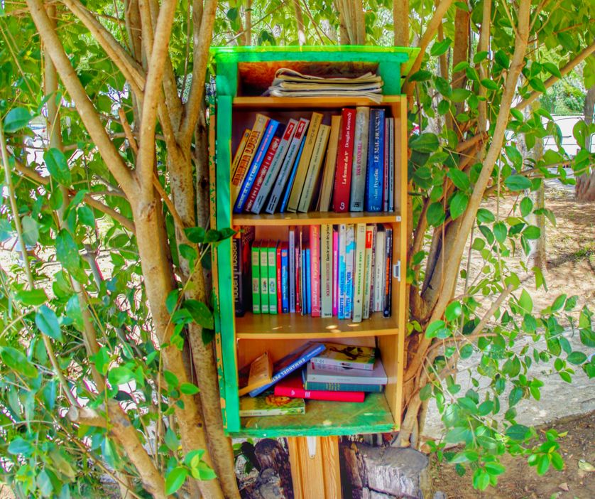 Bibliothèque dans la rue