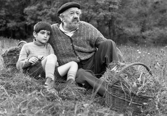 Michel Simon et Alain Cohen dans le vieil homme et l'enfant