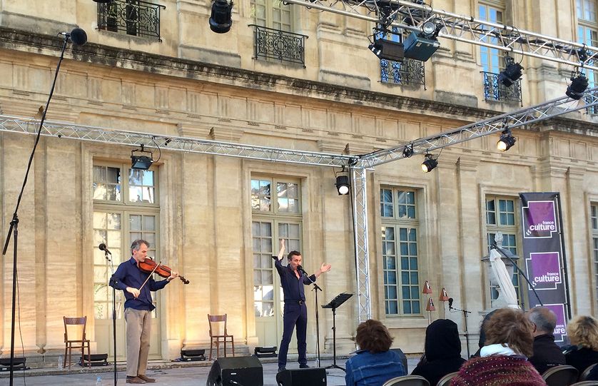 Garth Knox et Pierre Baux dans "Les oreilles n'ont pas de paupières"