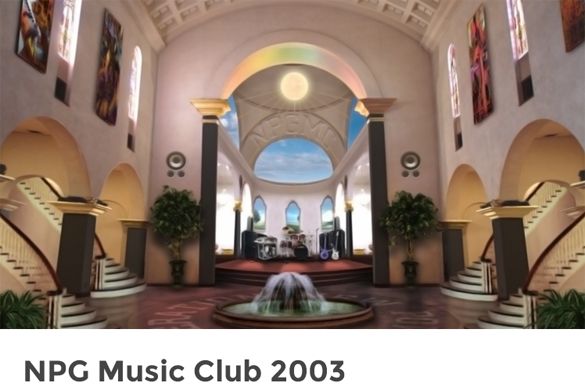 Capture d'écran du NPG Music club, véritable lieu virtuel
