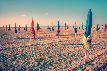 Les parasols de la plage de Deauville Les parasols de la plage de Deauville