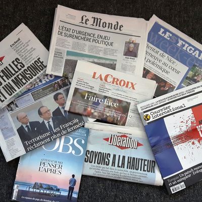 Plusieurs grands titres de la presse française