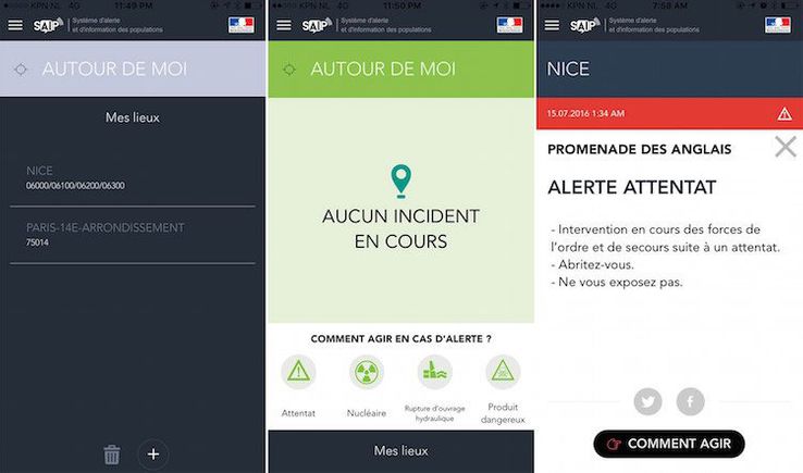 l'application gouvernementale SAIP