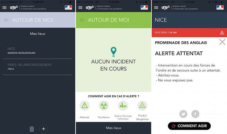 l'application gouvernementale SAIP