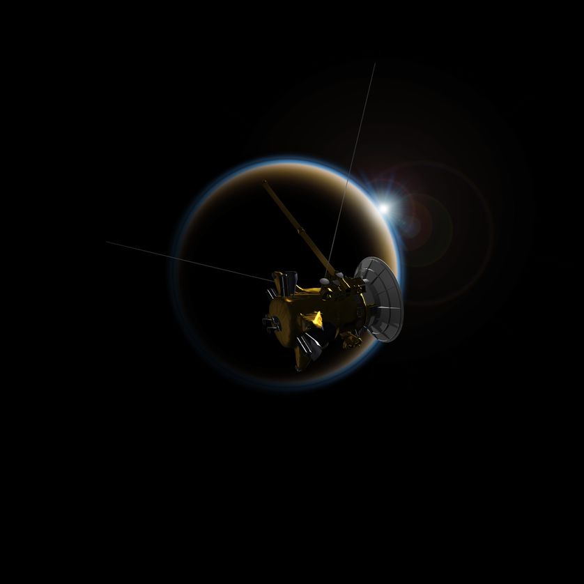 La sonde Cassini observe des coucher de soleils sur l'exoplanète Titan (visualisation 3D)