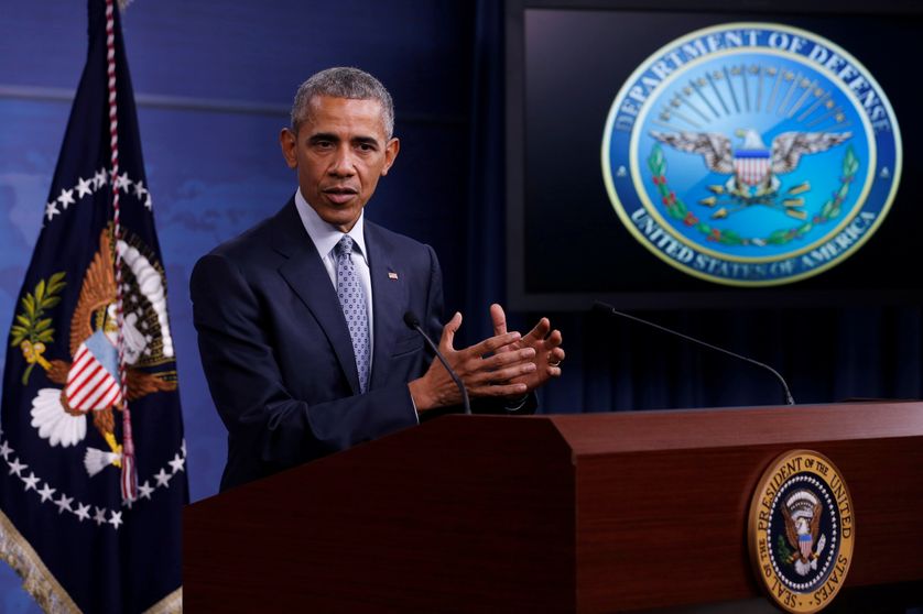 Barack Obama lors de sa conférence de presse au Pentagone, le 4 Août 2016