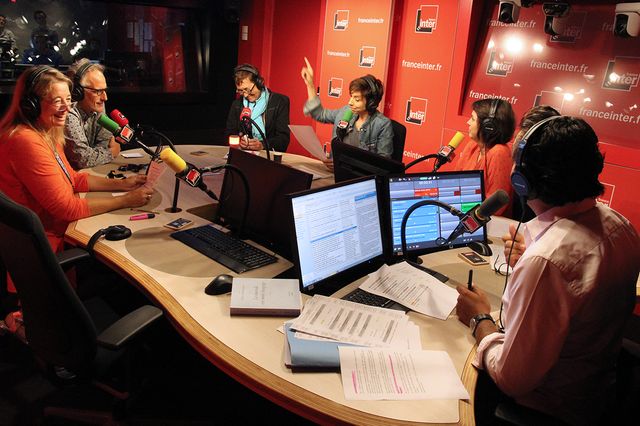 Mari-Pierre Planchon, Hervé Pauchon, Nathalie Fontrel, Rebecca Manzoni, Hélène Fily et Patrick Cohen