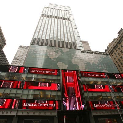 Siège de la banque LEHMAN BROTHERS à Tmes Square à New York