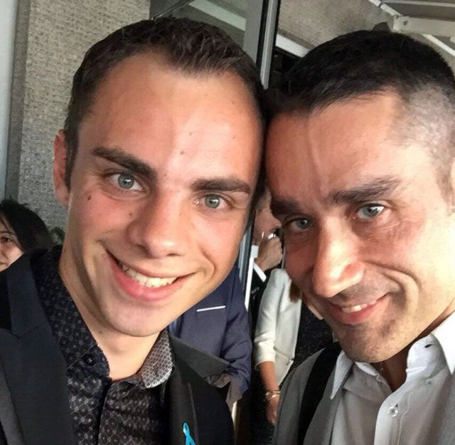 Valentin, un jeune récemment hébergé par Le Refuge et de Nicolas Noguier, le-président de -l'association