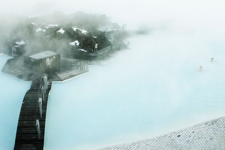 Le lagon bleu, station thermale située dans le sud-ouest de l'Islande.