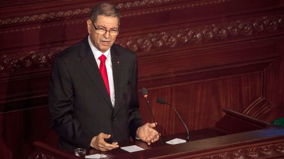 Habib Essid samedi lors du vote de défiance ©Maxppp - maxppp