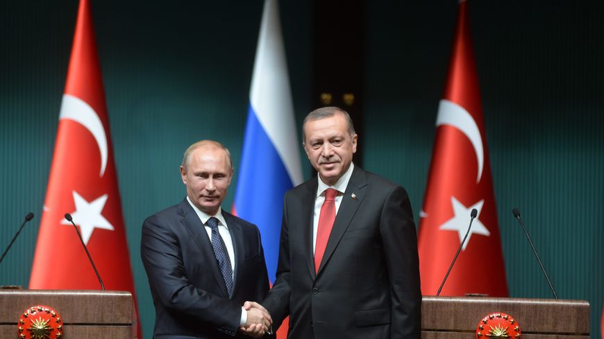 V. Poutine et R. Erdogan, au Palais Présidentiel à Ankara, le 31 oct. 2014