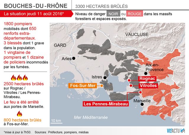 Le résumé de la situation des incendies dans les Bouches-du-Rhône ce jeudi matin