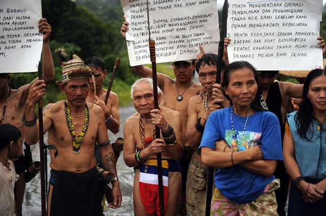 Blocus des Tribus Penan contre l'exploitation forestière et les plantations sur leurs terres ancestrales - 21 août 2009
