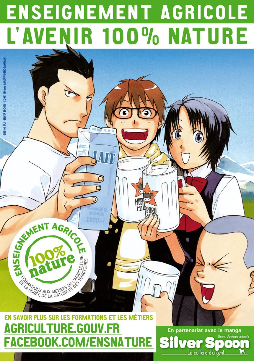 Le manga Silver spoon en partenariat avec le ministère de l'Agriculture