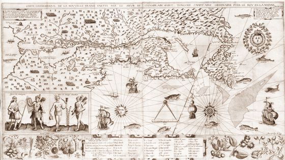 Carte géographique de la Nouvelle France:1612 - Samuel de Champlain (1567?-1635)