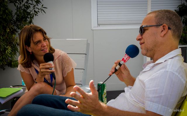 Avishaï Cohen au micro d'Elsa Boublil, Marciac 2016