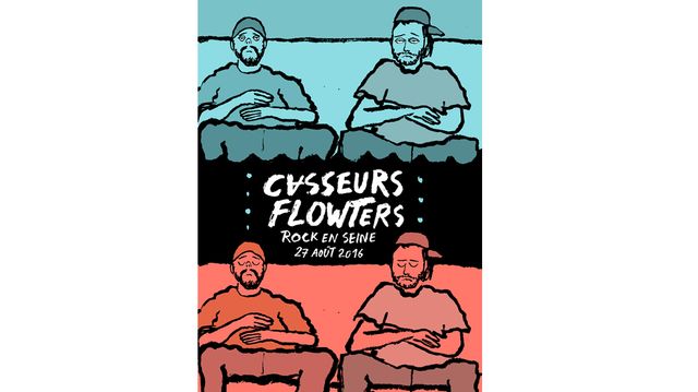 L'affiche réalisée par le concert des Casseurs Flowters (Gringe et Orelsan)