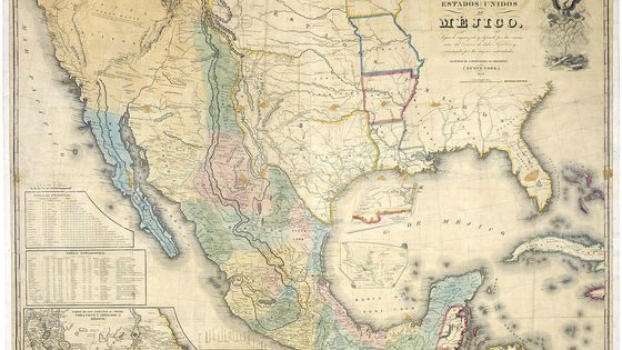 Carte des Etats-Unis du Mexique (1847) - John Distrunell / Wikipédia commons