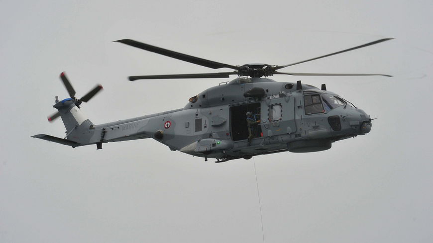 L'hélicoptère Caïman de la Marine Nationale a participé aux recherches