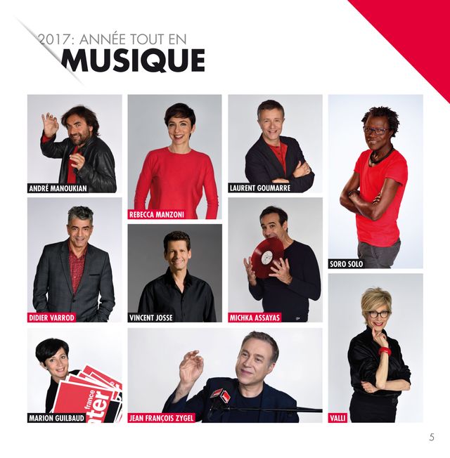 2017 : une année tout en musique